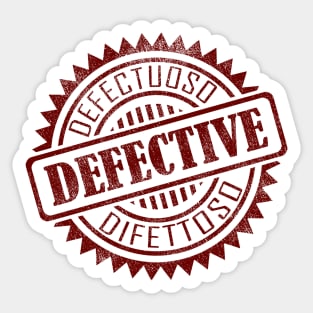 Defective Sticker